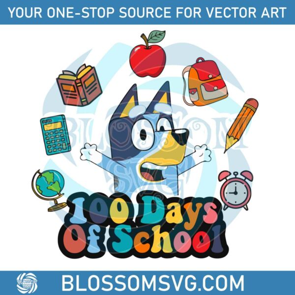 cute-bluey-teacher-100-days-of-school-svg