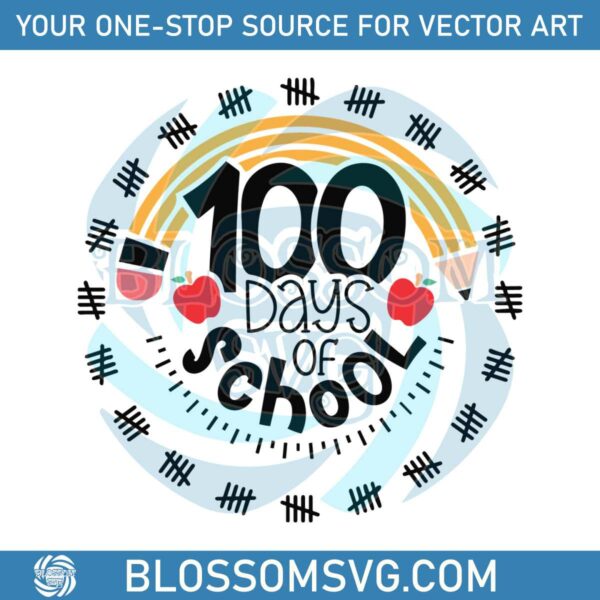 retro-pencil-100-days-of-school-svg