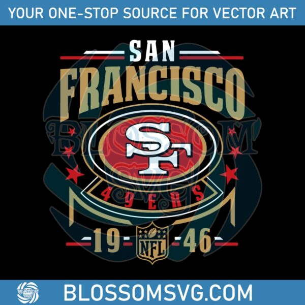 Vintage San Francisco 49ers 1946 Svg Digital Download