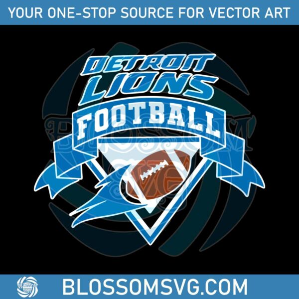 Retro Detroit Lions Football NFL Team SVG