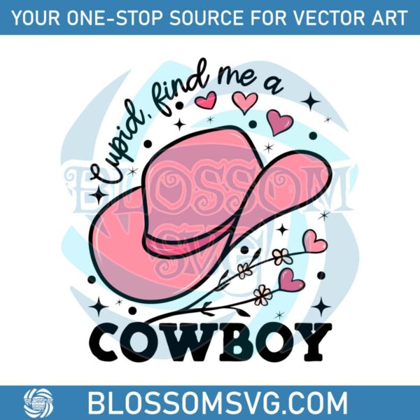 cupid-find-me-a-cowboy-valentine-svg