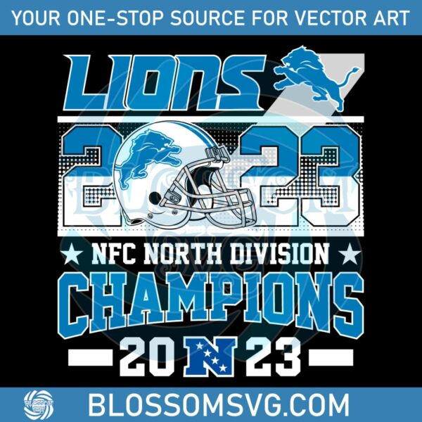 Detroit 2023 NFC North Division Champions Svg