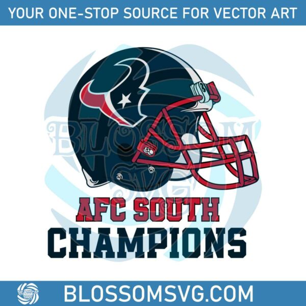 AFC South CHampions Houston Texans Helmet SVG