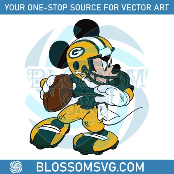 Green Bay Packers NFL Mickey Mouse SVG