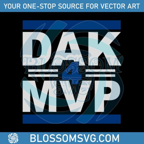 Dak Prescott 4 MVP Cowboys NFL SVG