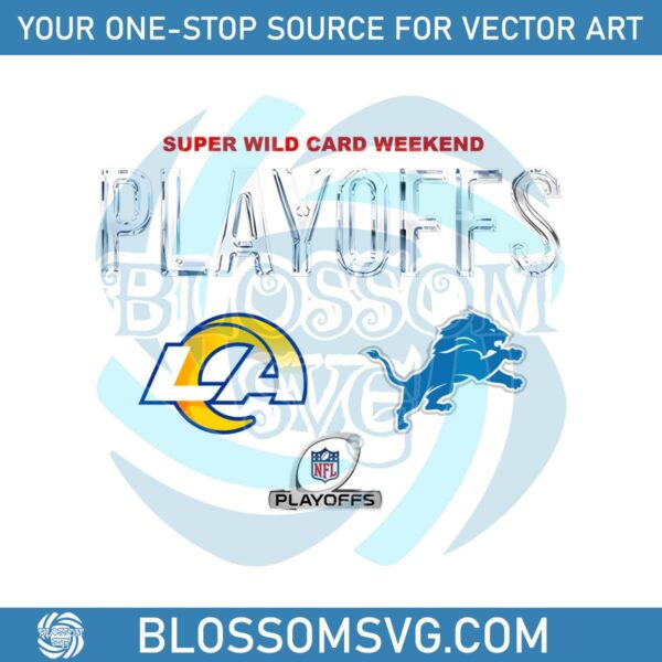 Rams Vs Lions 2023 Super Wild Card Playoffs PNG