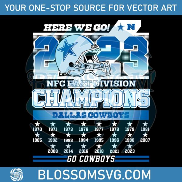 2023 NFC East Division Champions Dallas Cowboys Svg