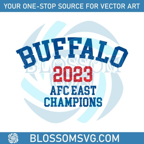 Retro Football Buffalo 2023 AFC East Champions SVG