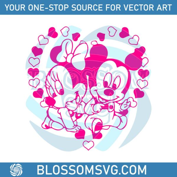 Disney Valentines Couple Mickey Minnie SVG