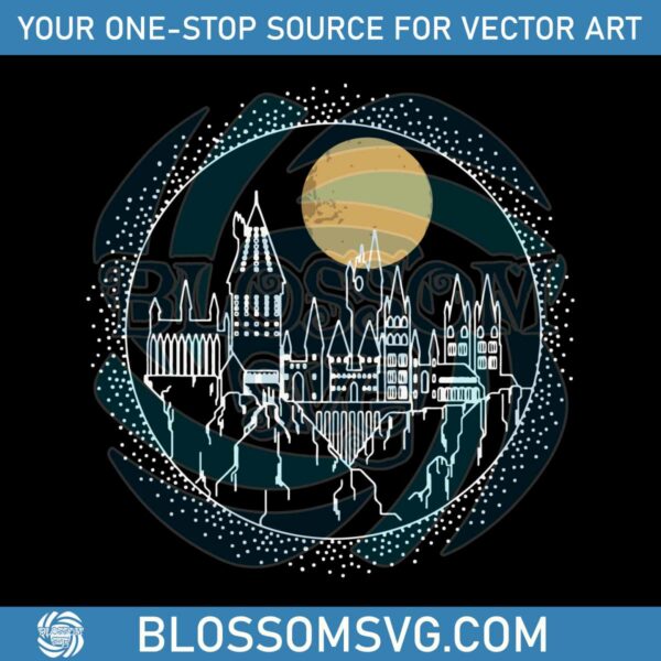 Vintage Hogwarts Castle Harry Potter SVG