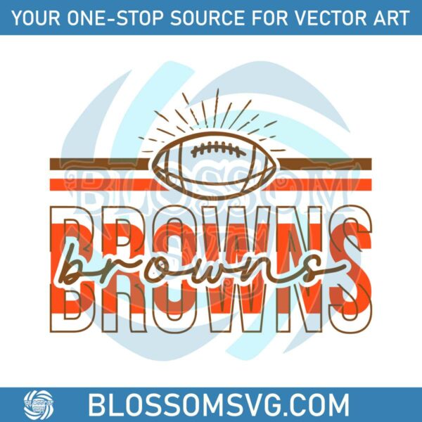 Retro NFL Team Browns Football SVG