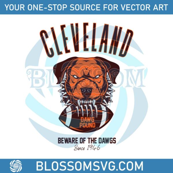 Beware of The Dawgs Cleveland Browns SVG