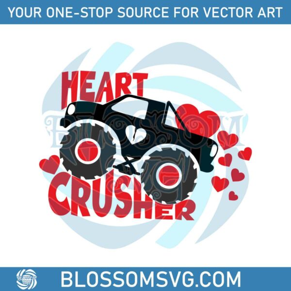 Funny Valentines Day Heart Crusher SVG