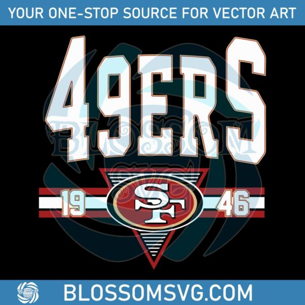 San Francisco 49ers 1946 Football Logo SVG