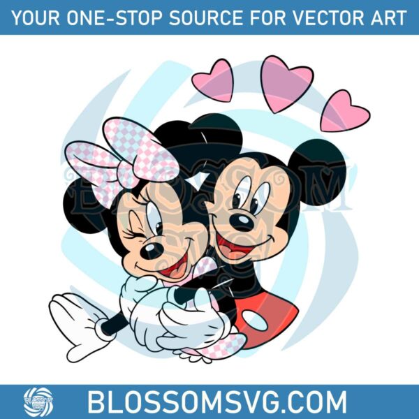 Vintage Disney Couple Mickey and Minnie SVG