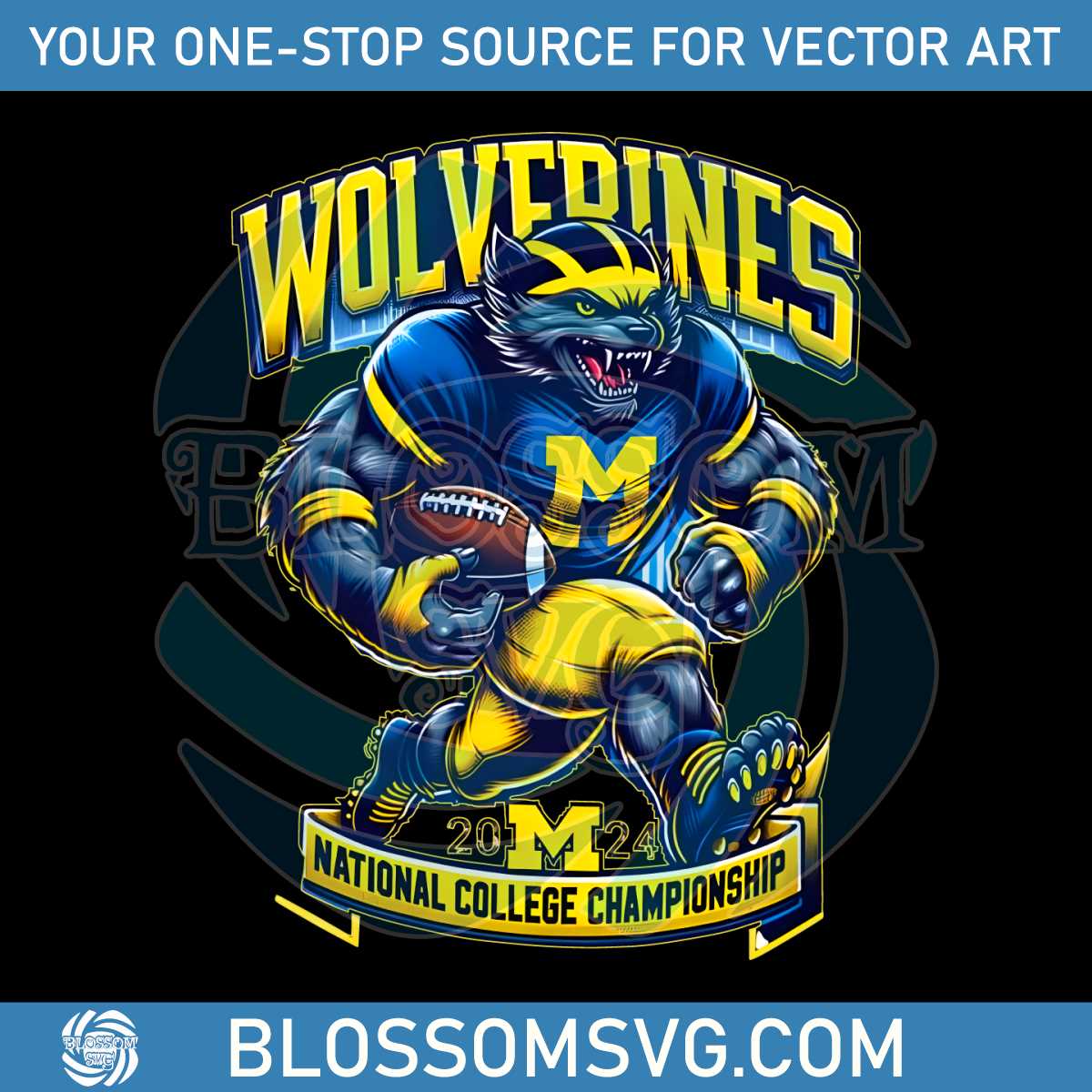 University Of Michigan 2024 National Championship PNG   MR Blossomsvgcom 1001241102 1012024173845 1 