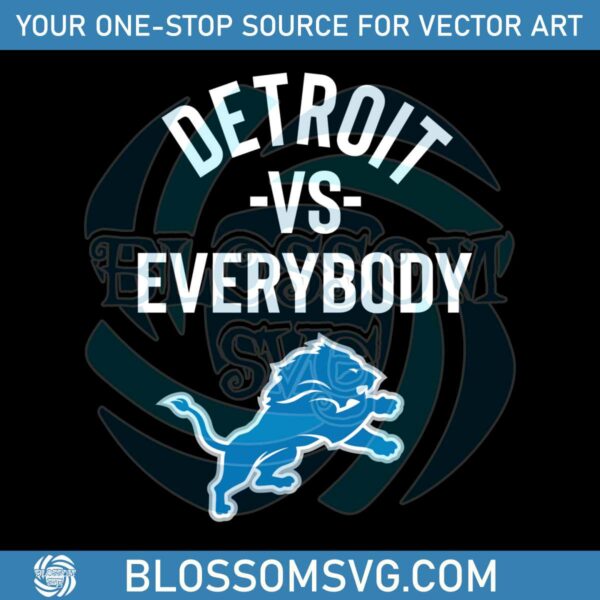 Detroit Vs Everybody Football SVG