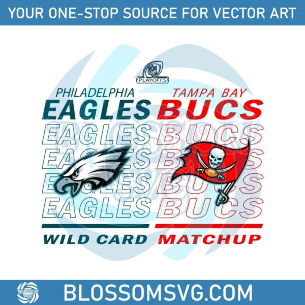 Wild Card Matchup Eagles vs Buccaneers SVG