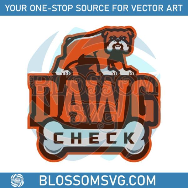 Dawg Check Cleveland Football SVG