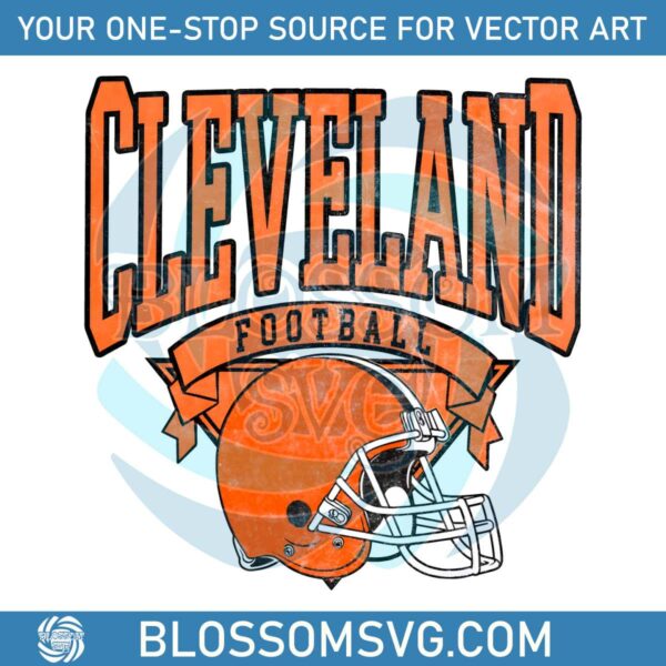 Vintage Cleveland Football Helmet PNG
