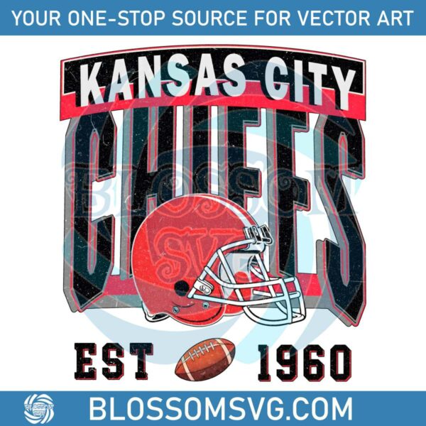 Vintage Kansas City Chiefs Est 1960 PNG