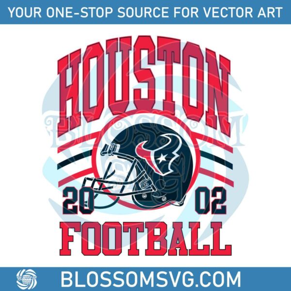 Vintage Houston Football Texans Helmet SVG