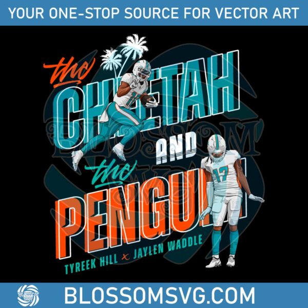 Cheetah and Penguin Miami Players PNG