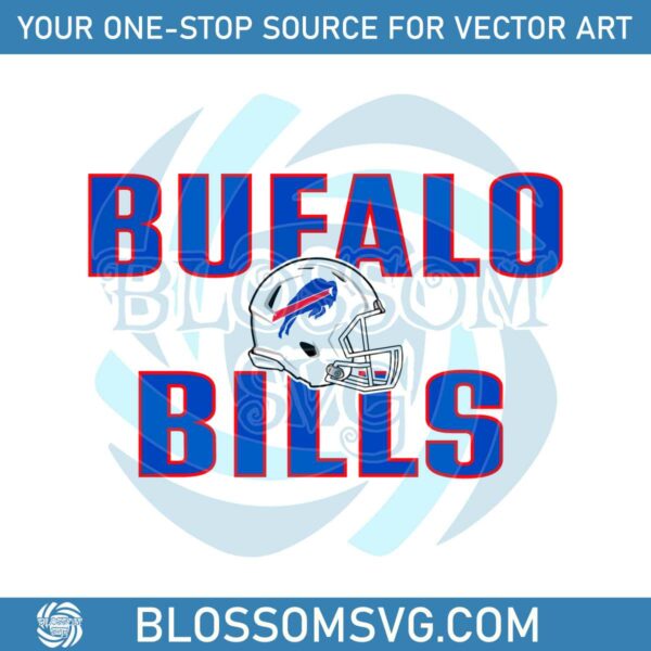 Retro Buffalo Bills Helmet SVG