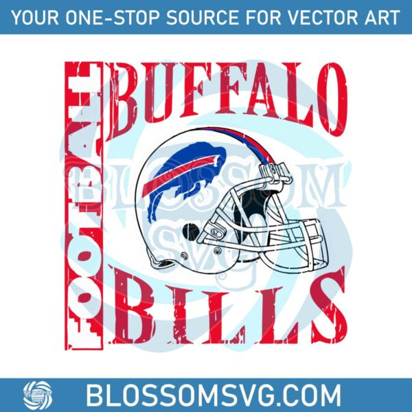 Vintage Buffalo Bills Helmet Football SVG