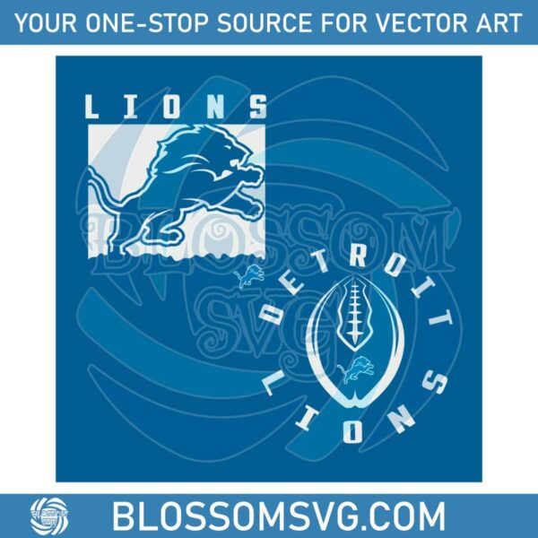 Detroit Lions Football Logo SVG