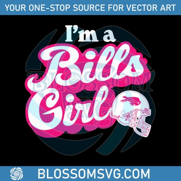 Groovy Im A Bills Girl Helmet SVG