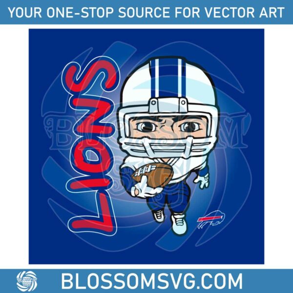 Bills NFL Player Chibi Logo SVG
