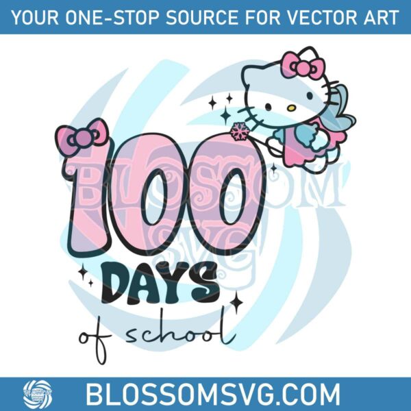 100-days-of-school-kawaii-kitty-svg