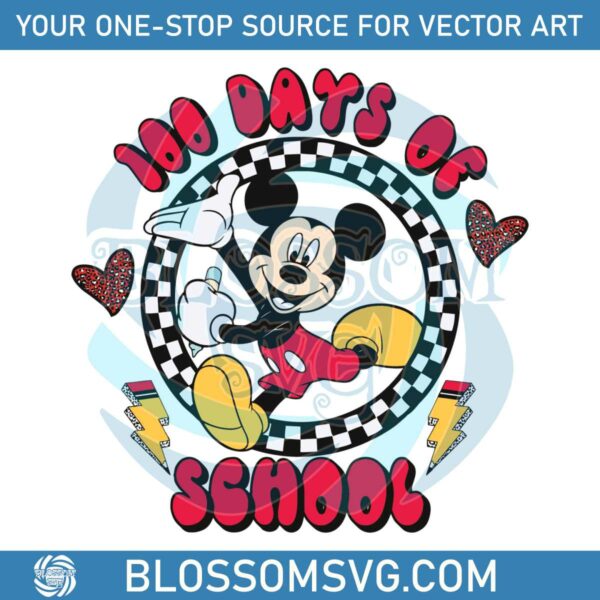 100 Days Of School Mickey Mouse SVG