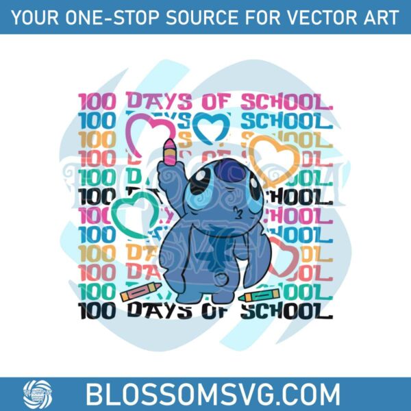 disney-stitch-100-days-of-school-svg