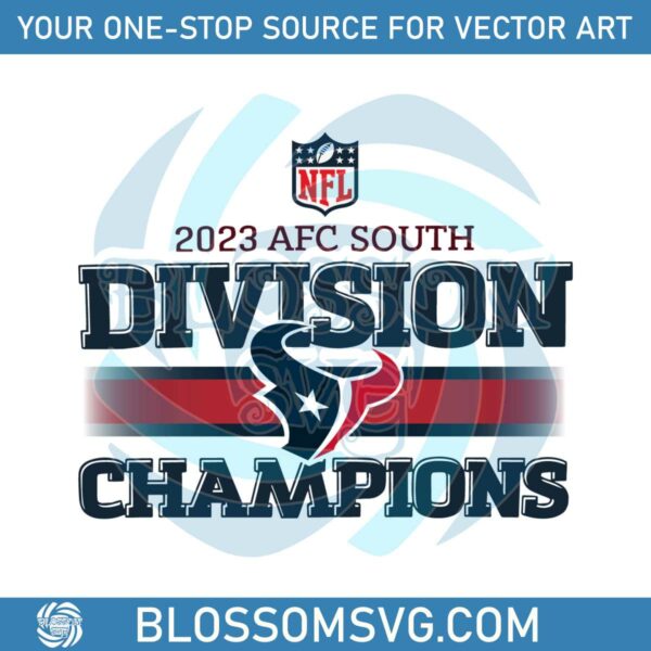Texans AFC South Division Champs 2023 SVG