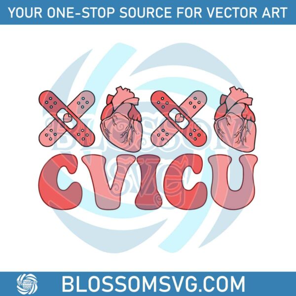 Pink Xoxo CVICU Valentines Day SVG