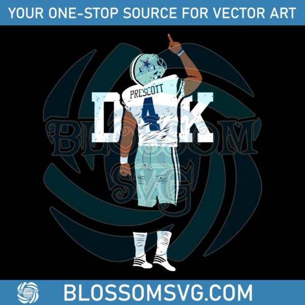 Dak Prescot Dallas Cowboys Football Player Svg Digital Download