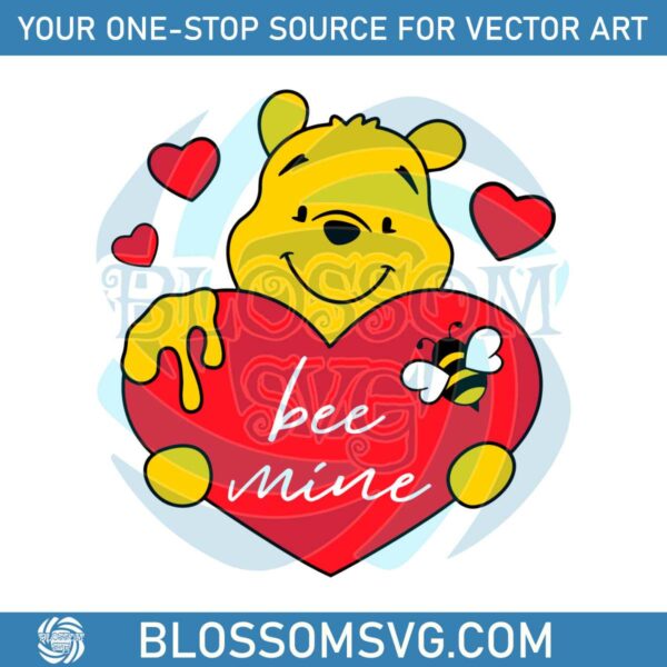 Winnie The Pooh Bee Mine Valentine SVG