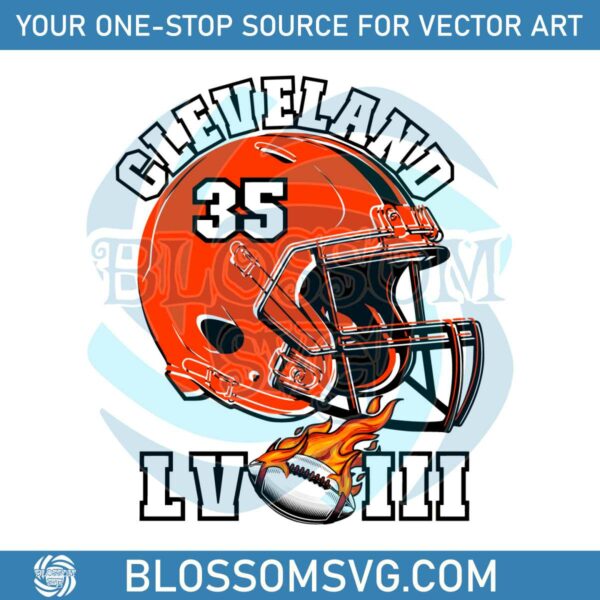 Super Bowl LVIII Cleveland Football Helmet PNG