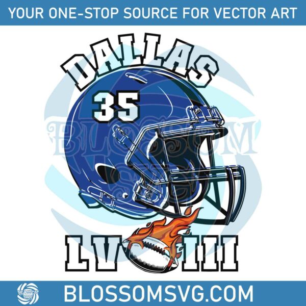Super Bowl LVIII Dallas Football Helmet SVG