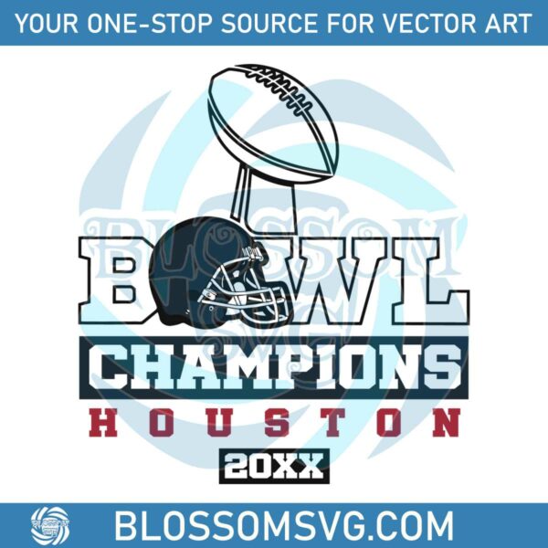 Football Bowl Champions Houston Texan SVG