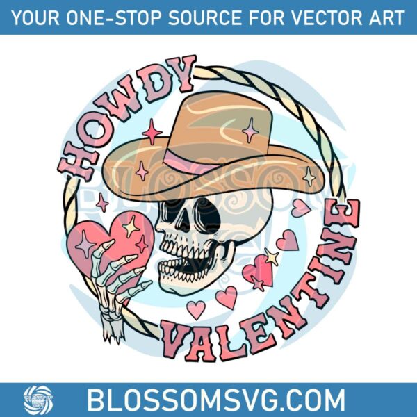 retro-howdy-valentine-skeleton-svg
