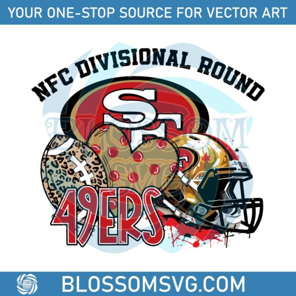 nfc-divisional-round-49ers-football-svg