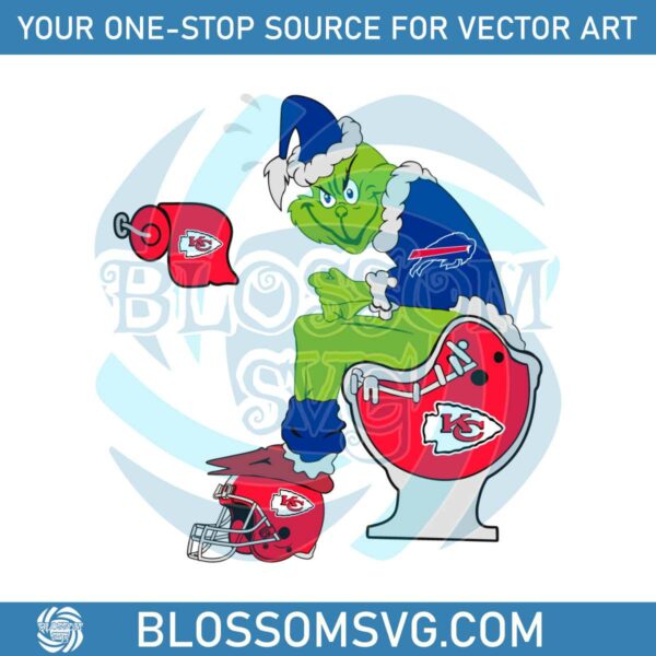 Grinch Buffalo Bills And Kansas City Chiefs SVG