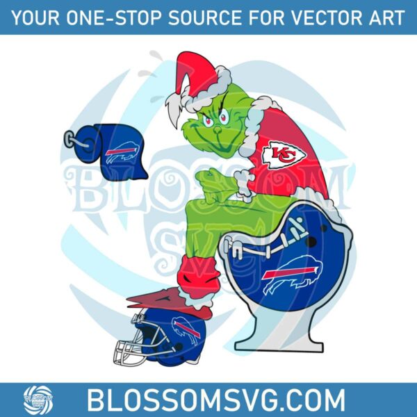 Grinch Kansas City Chiefs And Buffalo Bills SVG