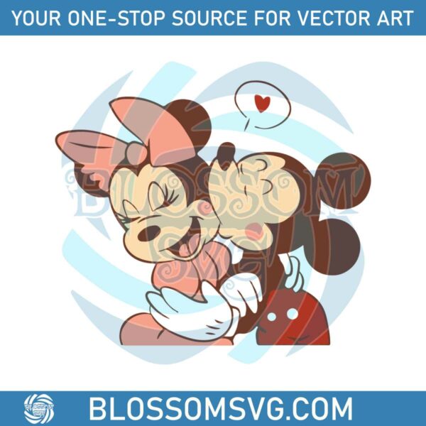 Disney Mickey Minnie Kiss Love SVG