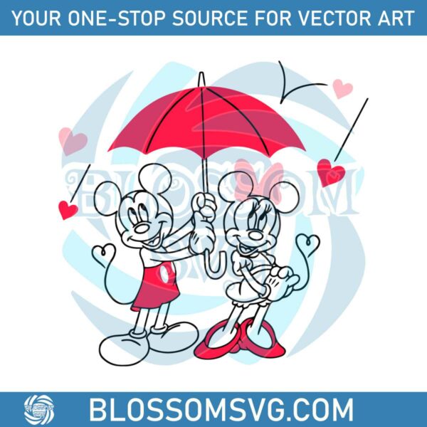 Funny Valentine Mickey and Minnie Couple SVG