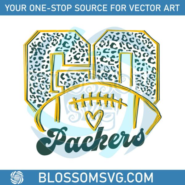 Retro Go Packers Football NFL SVG