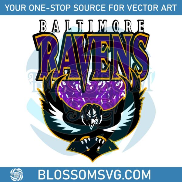 Vintage Baltimore Ravens Football Logo SVG
